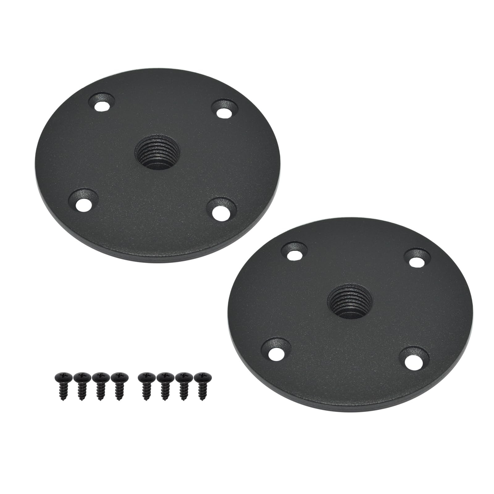 Howonder Speaker Stand Adapter,4.13″x1″,All Metal Top Hat Black