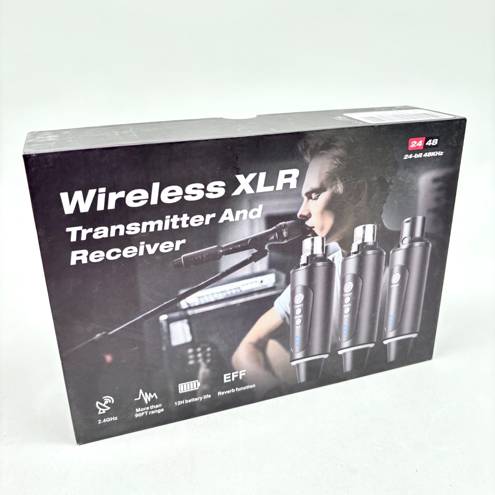 Wireless XLR 2.4GHz Microphone Transmitter and Receiver System