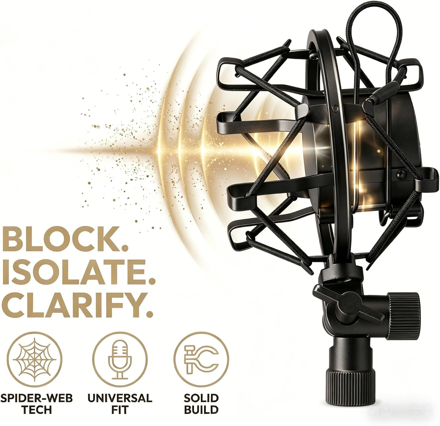 Universal Microphone Shock Mount,Most Advanced Cobweb Anti-Vibration Structur…