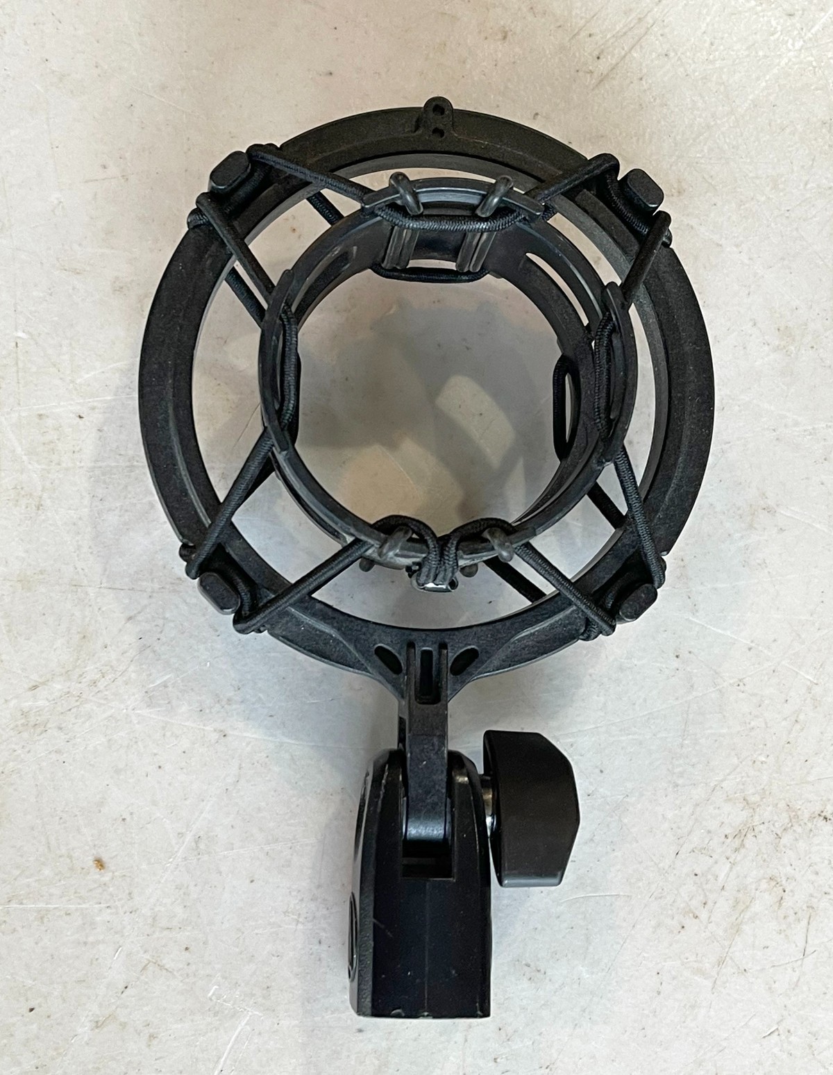 Microphone Shock Mount for Studio Isolation Mic Application + Circle Clip, Black