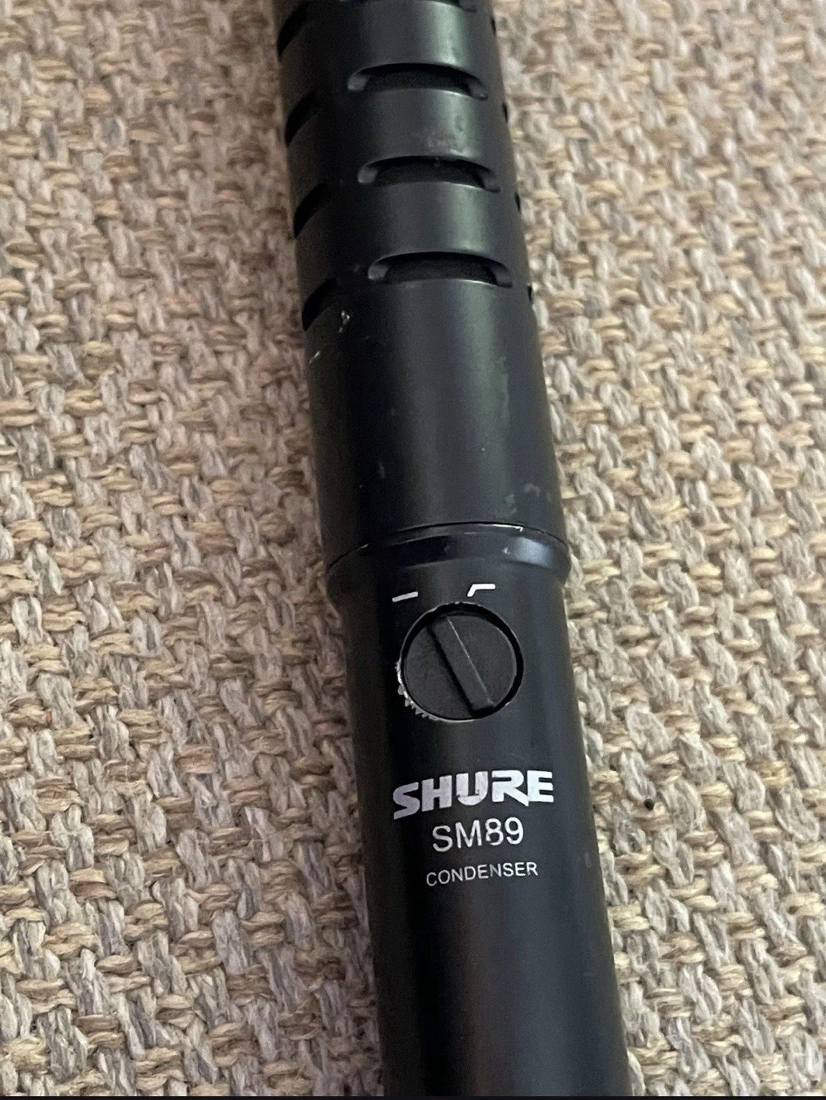 Shure SM89 Condenser Supercardioid XLR Mic w/ Bass Roll-Off Switch Black