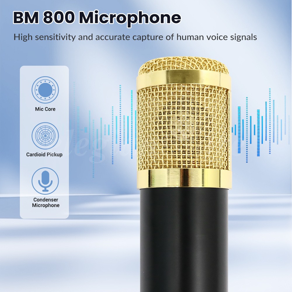 Recording Microphone Podcast Bundle Professional Home Studio Condenser Mic Kit