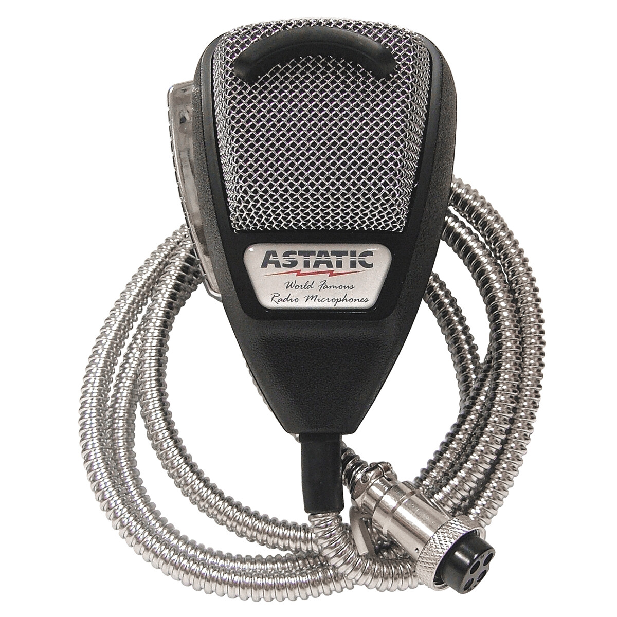 Astatic 636LSE Noise Canceling 4-Pin CB Microphone Silver Edition 302-10001SE
