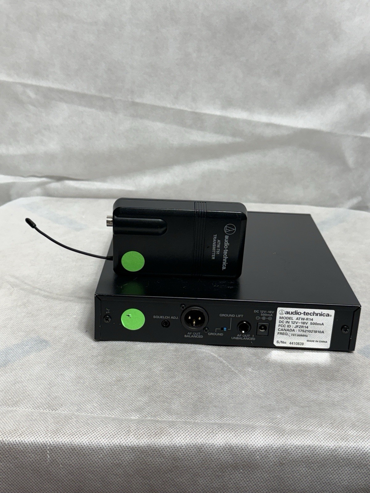 Audio Technica ATW-R14 UHF Diversity Receiver & ATW-T51 Transmitter 737.00 Freq