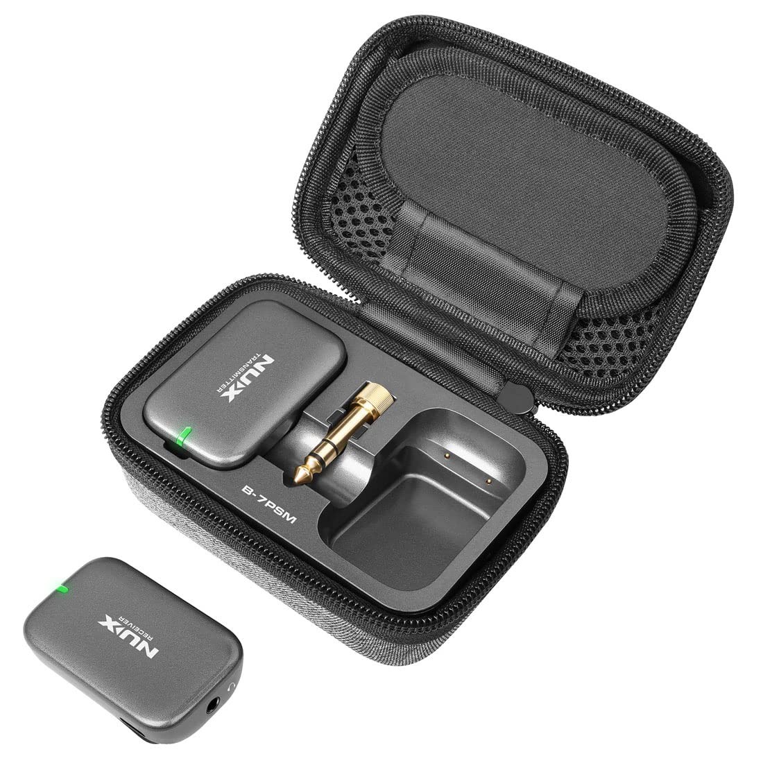 NUX B-7PSM 5.8 GHz Wireless in-Ear Monitoring System Bundle with 2pcs Microfiber