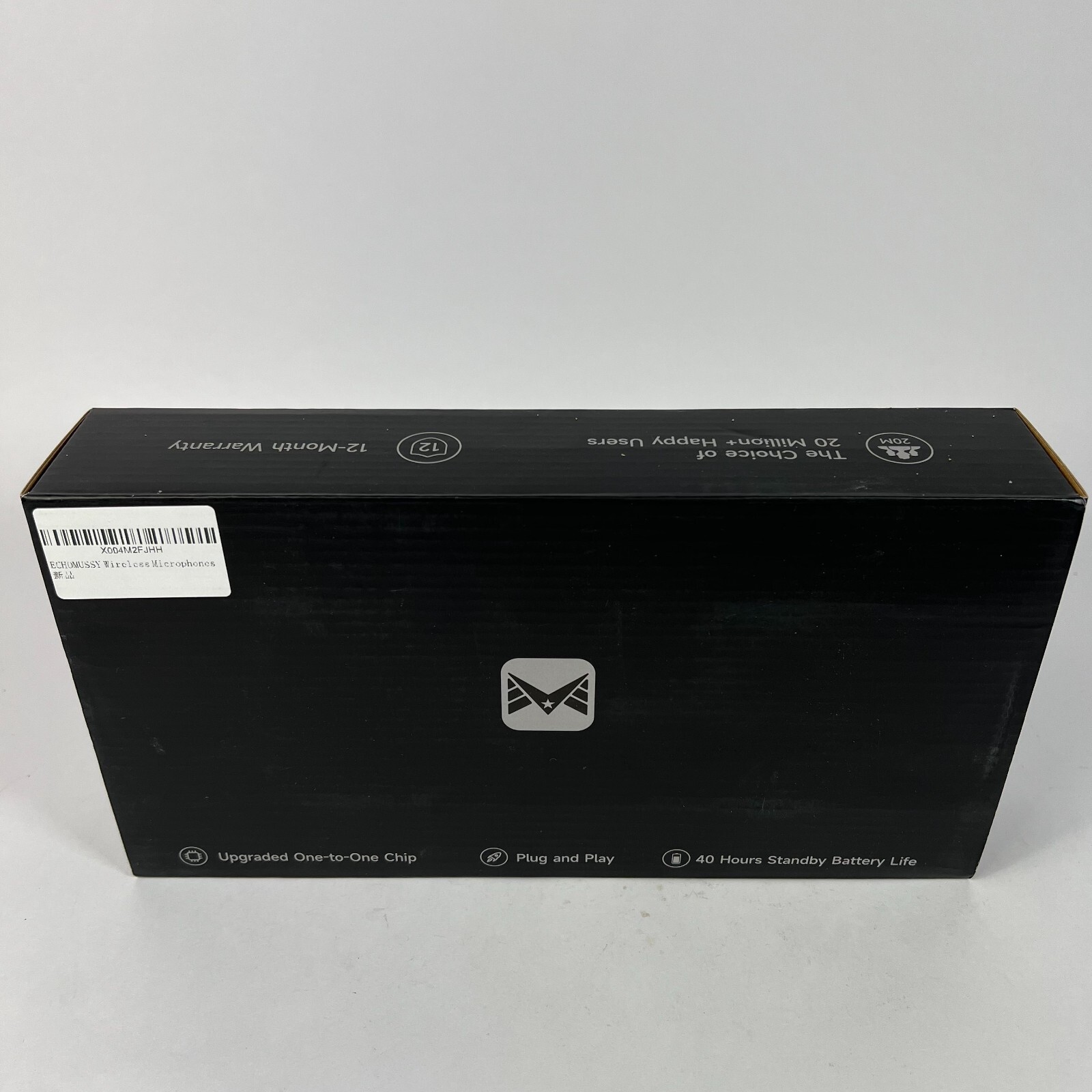 Wireless Microphones with Receiver Set of 2 Echomussy 200FT Range Receiving