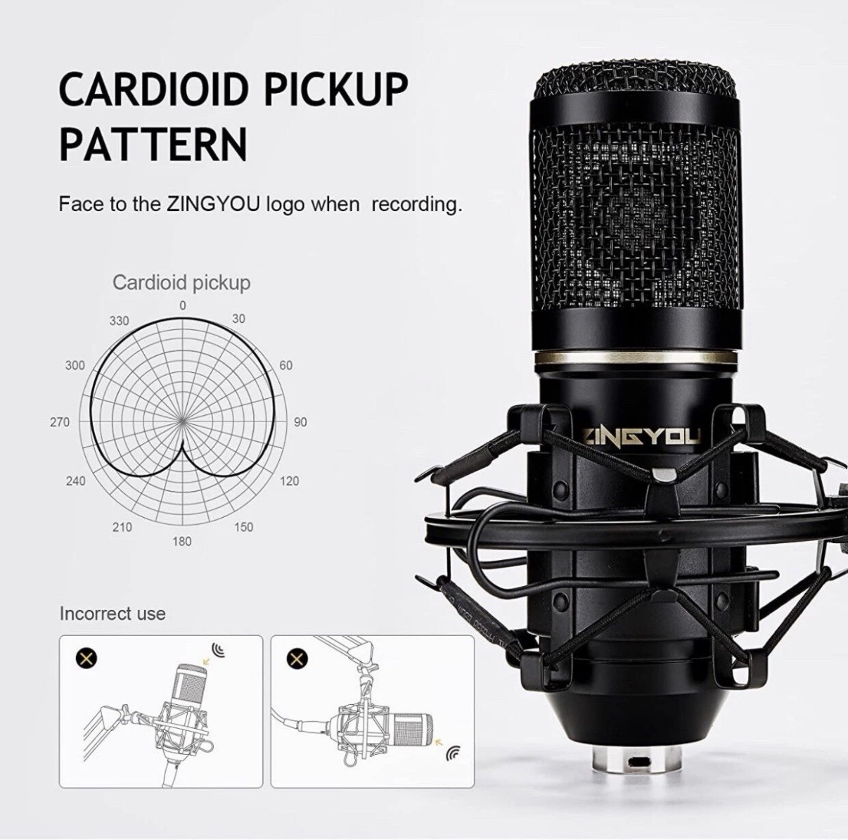 Condenser Microphone Bundle, BM-800 Mic Set for Studio