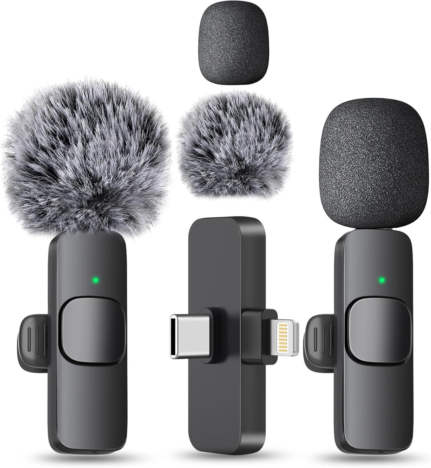 Rechargeable Clip-on Wireless Microphone for iPhone & Android – Superior Sound