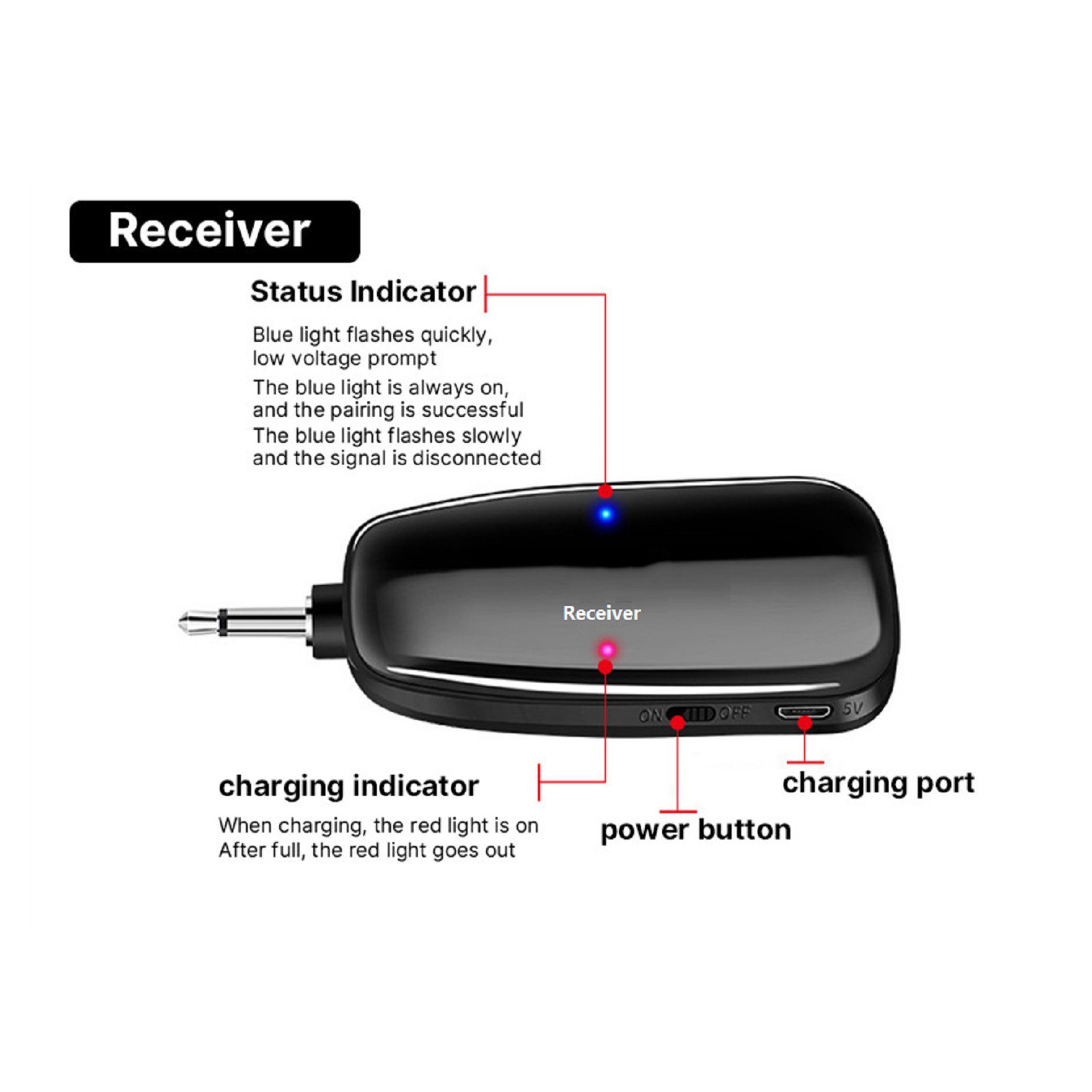 UHF Wireless Microphone For Trumpet Saxophone Instrument 50M Range Wireless z