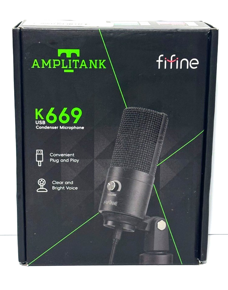 FIFINE K669 USB Condenser Recording/Streaming Microphone *Tested* New Open Box