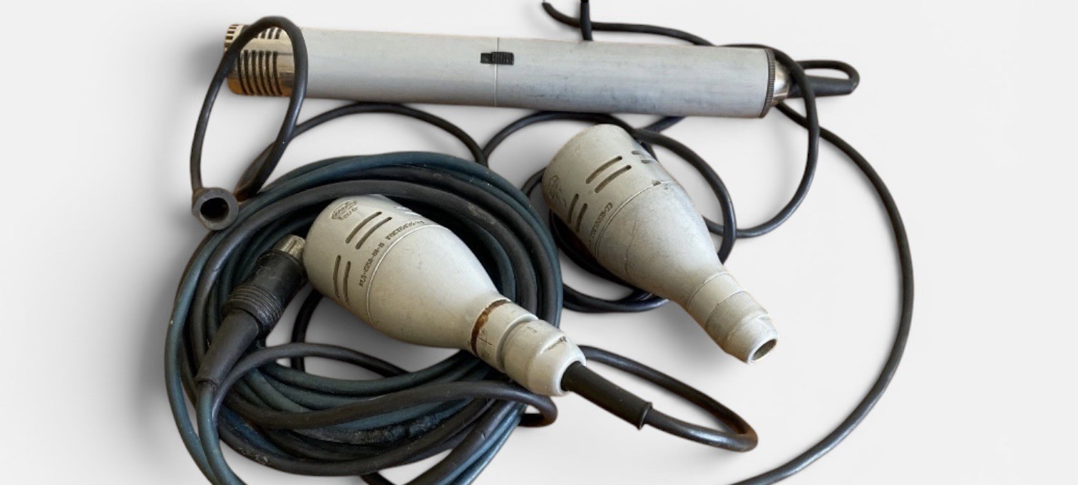 Soviet Dynamic Microphones Lomo MKE-271 and MD-66A (for parts or restoration)