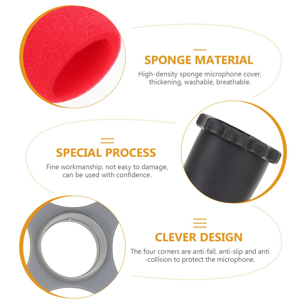 5 sets of Mic Protectors Professional Protectors Microphone Anti-rolling Rings