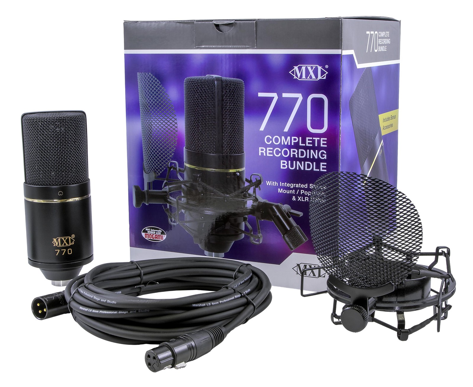 MXL 770 Complete Bundle 59mm x 158mm/2.32 in. x 6.22 in., Black