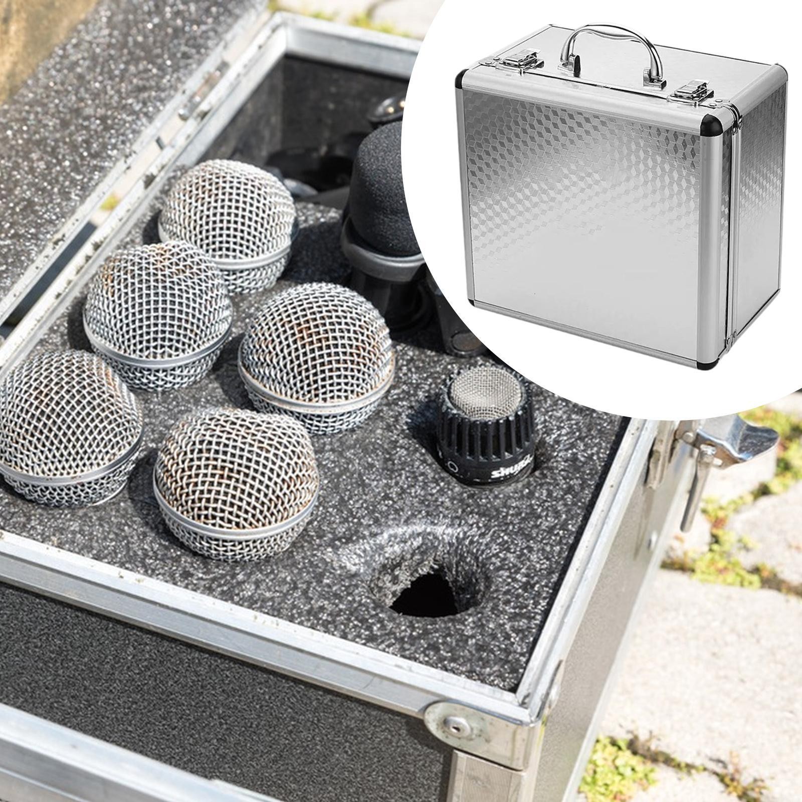 Microphone Storage Case Compact Audio Equipment Storage Box for Travel Party
