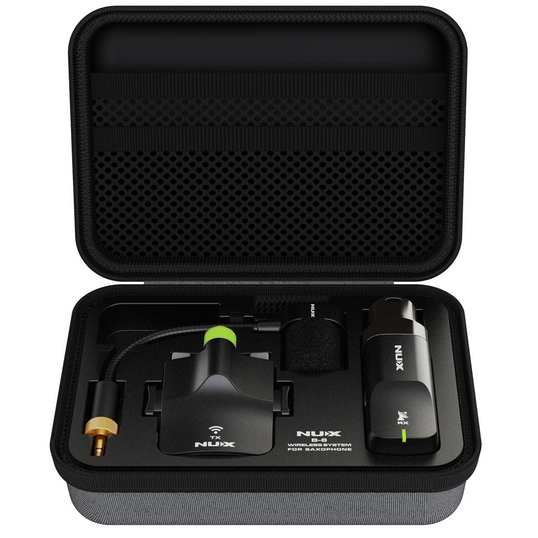 B-6 Saxophone Wireless System with Charging Case,Operation Range of 20 Meters,Hi