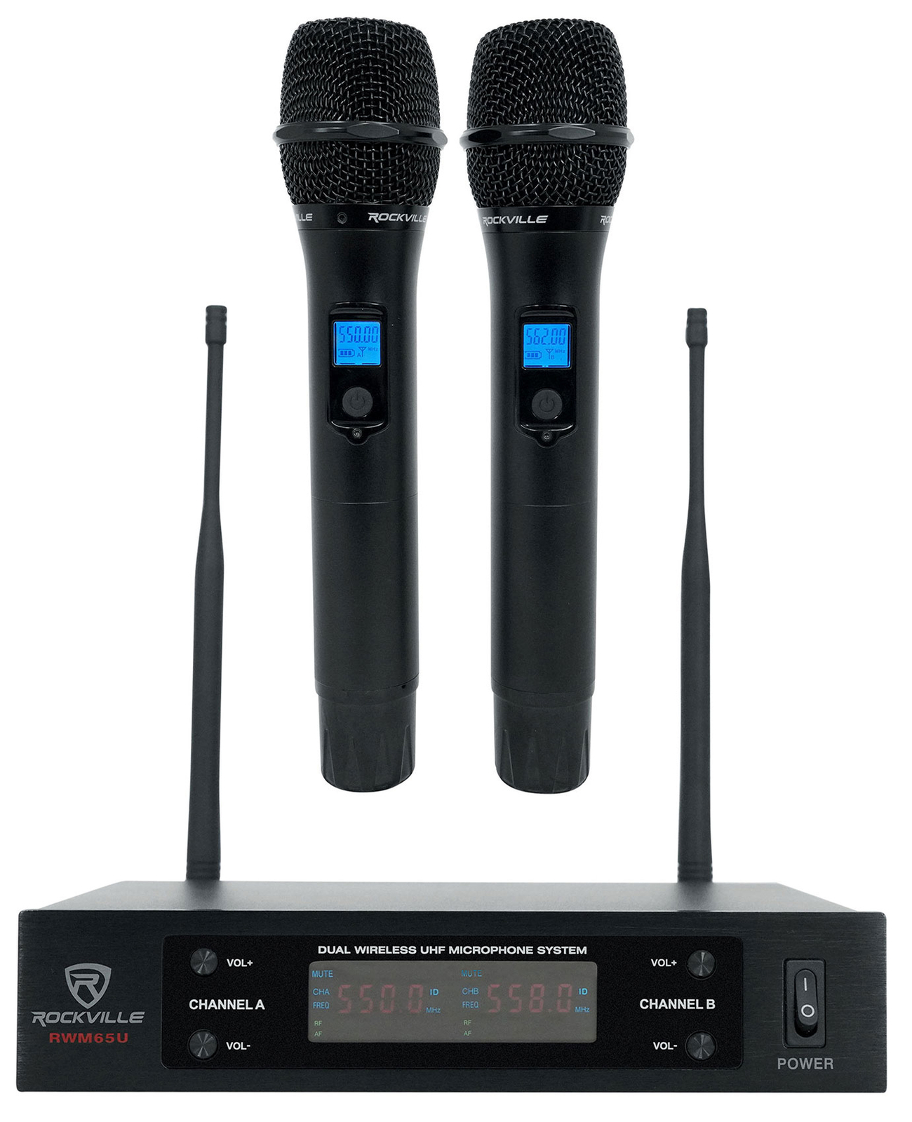 Rockville RWM65U Dual UHF 15-Channel Wireless Microphone 4 Church Sound Systems