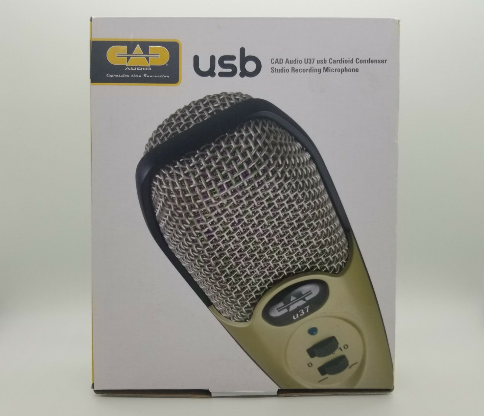 CAD U37 USB Studio Condenser Vocal Recording Microphone with Stand | Champagne