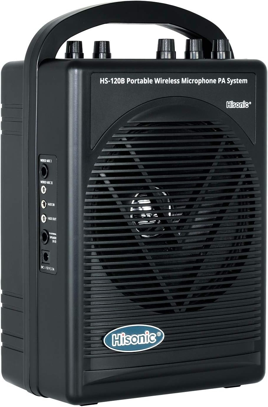 Versatile HS120B PA System – UHF Wireless Mic, 3 Power Options, Compact Design