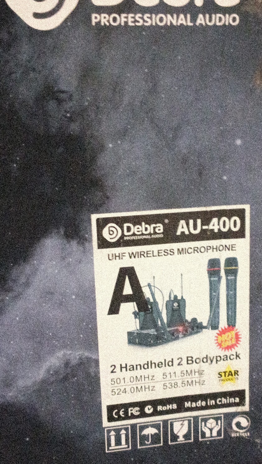 Debra AU-400 UHF Wireless Microphone System, 2 Handheld, 2 Bodypack