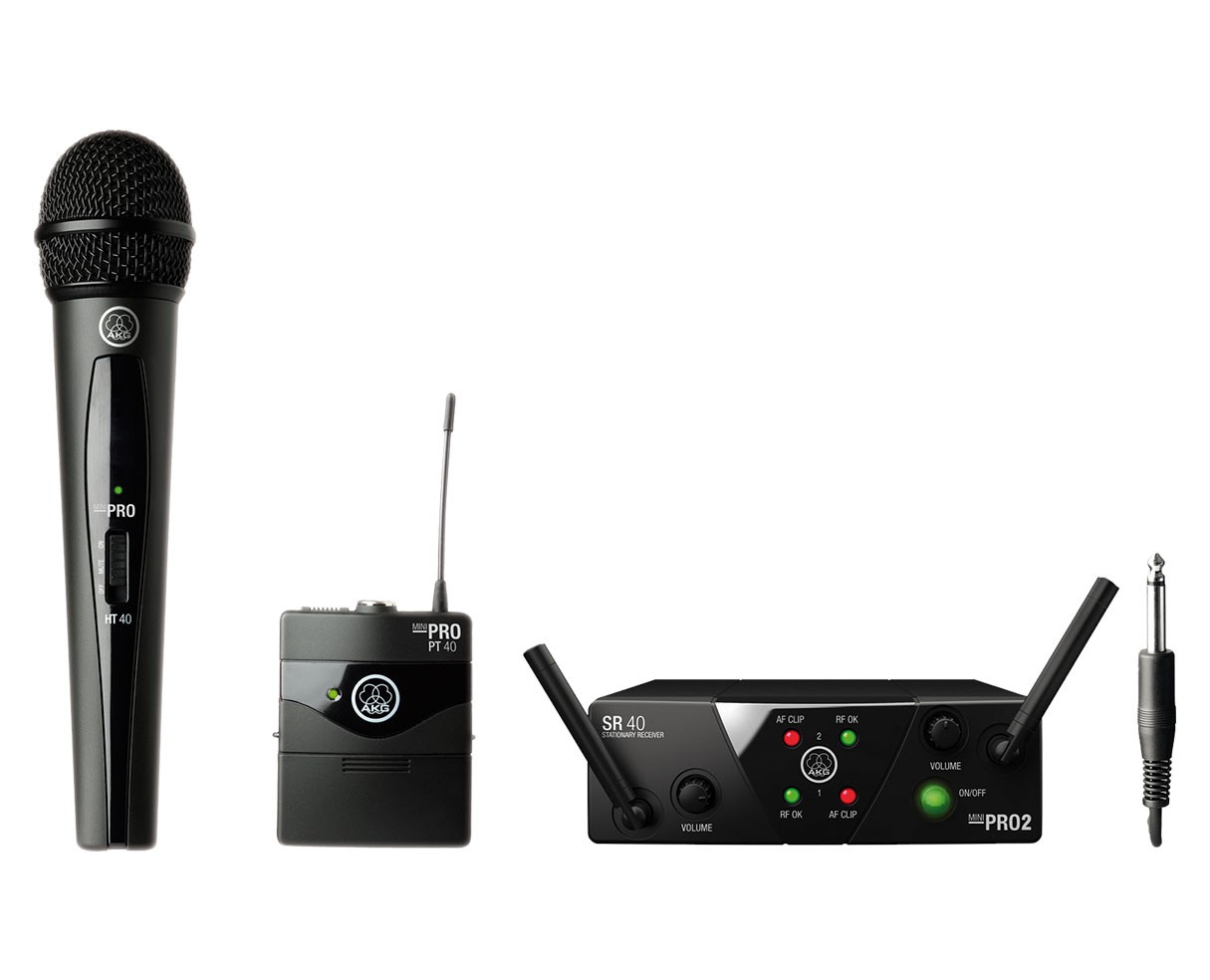 AKG WMS40 Mini Dual Mix System (US25B/D) Wireless Microphone Instrument Set