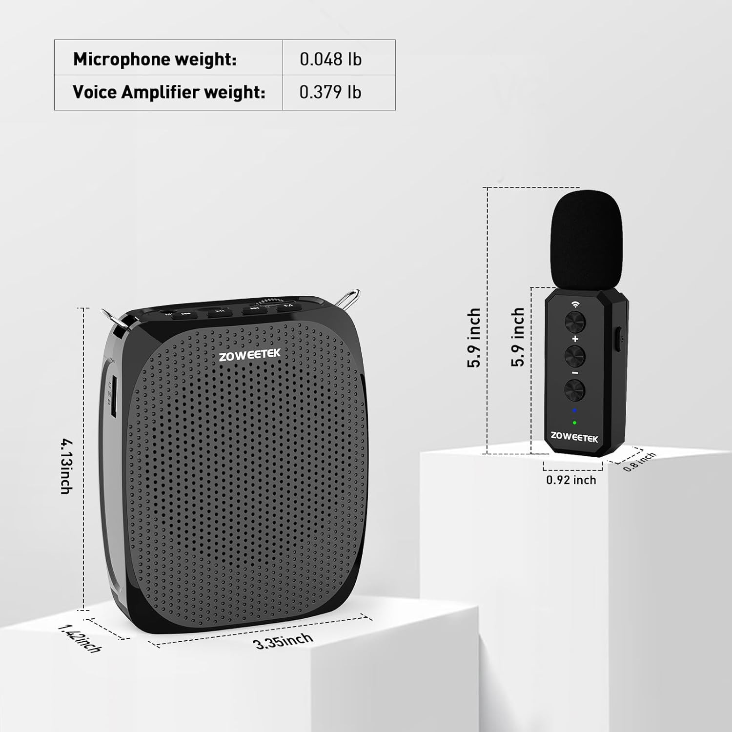 Voice Amplifier with Wireless Lavalier Lapel Microphone for Teachers,2025 New Pe