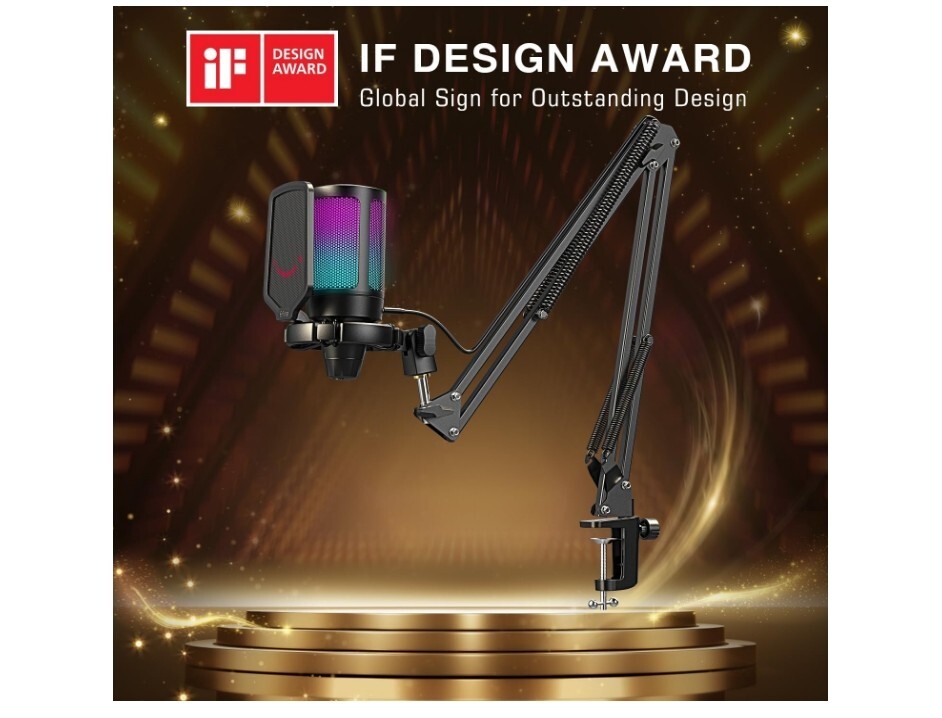 Gaming RGB USB Condenser Microphone, PC/PS5/Streaming/Podcast/Video-FIFINE A6NEO