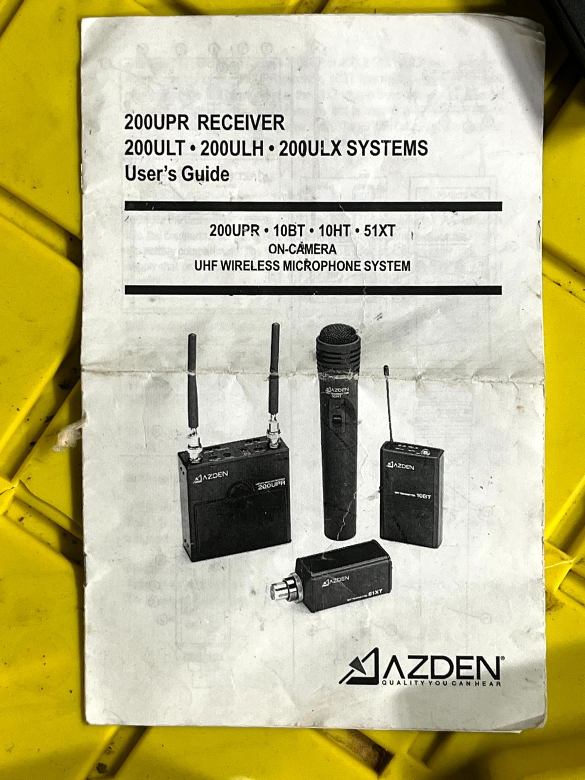 Azden 200UPR Dual-Ch Wireless Receiver & Dual 10BT Transmitter Mic Kit w/ Manual