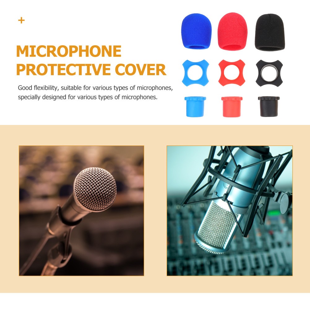 5 sets of Mic Protectors Professional Protectors Microphone Anti-rolling Rings