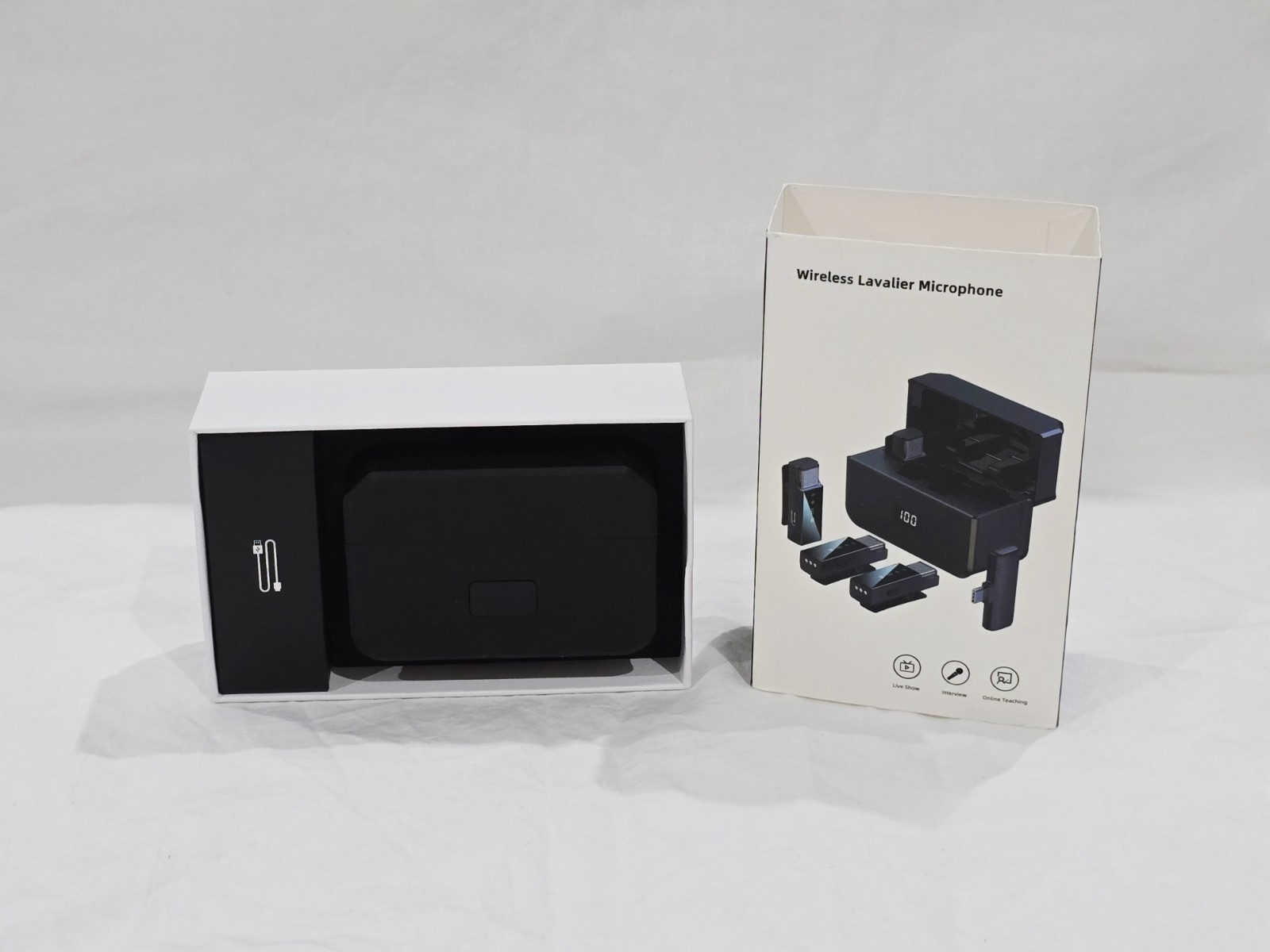 4 Wireless Lavalier Microphone for iPhone Android Phone PC, Pro Lapel Mic