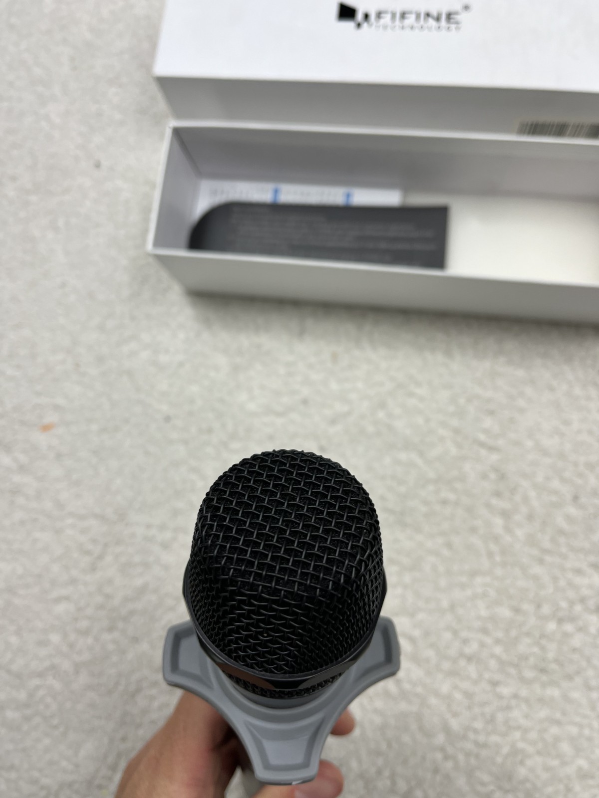 Fifine Wireless Microphone Black Gray Handheld