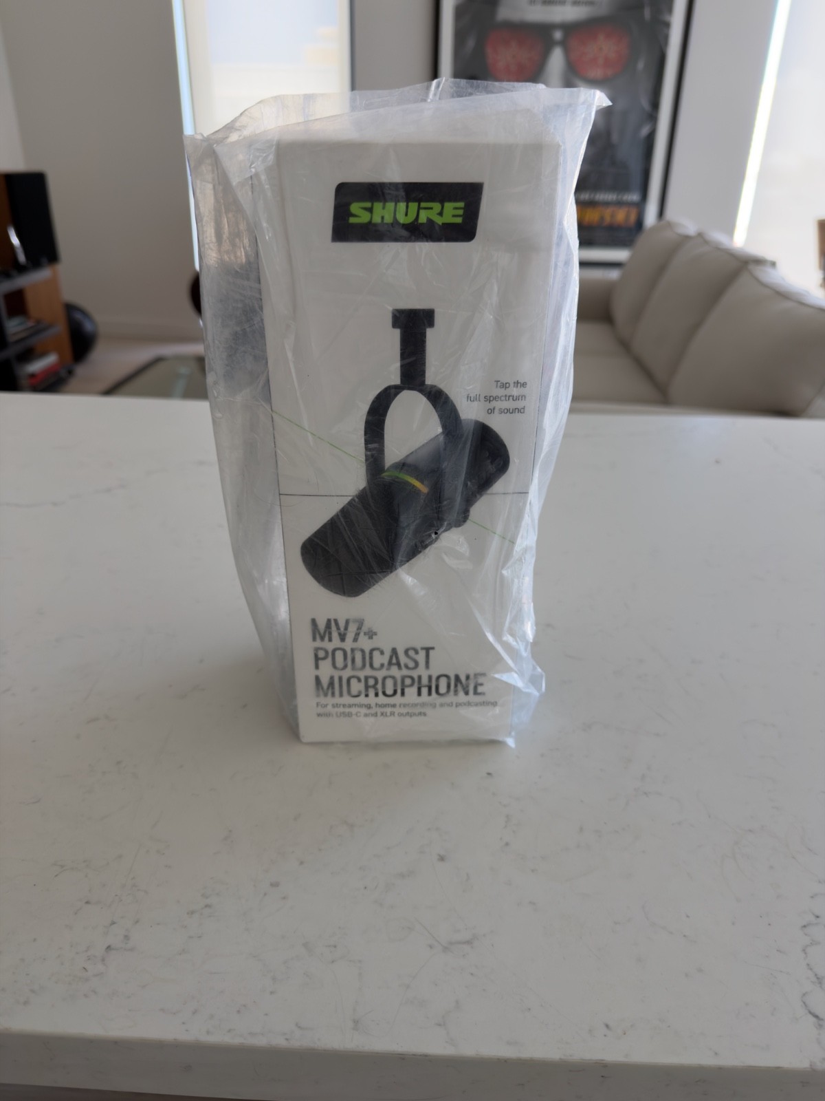 Shure MV7+ Hybrid Output USB-C and XLR Podcast Microphone – Black
