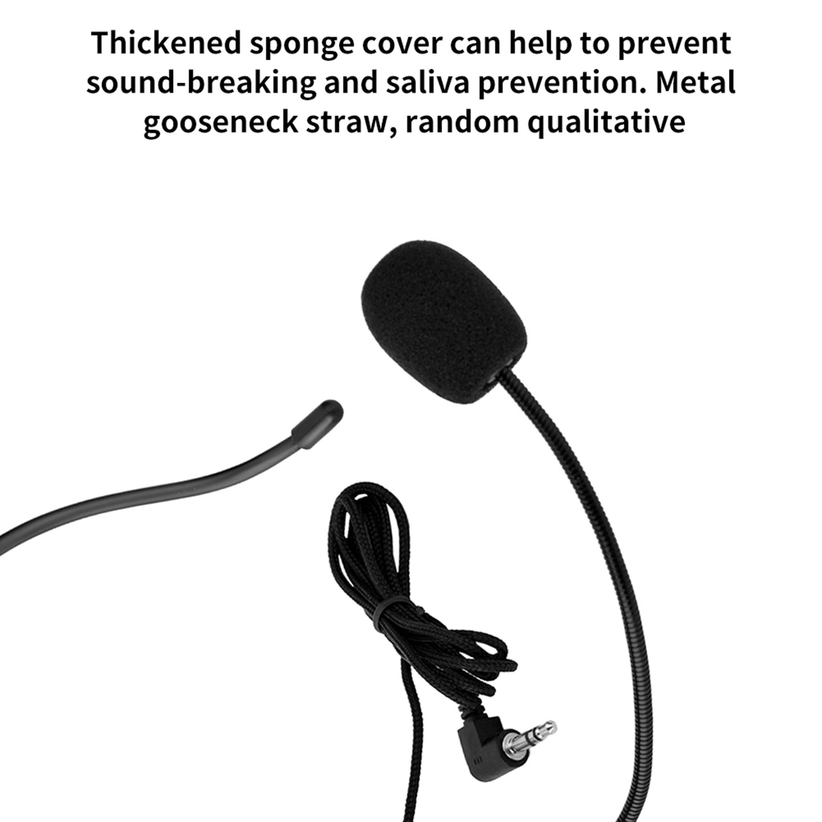 Mini 3.5mm Head Mounted Wired Microphone Condenser MIC For Voice Amplifier W