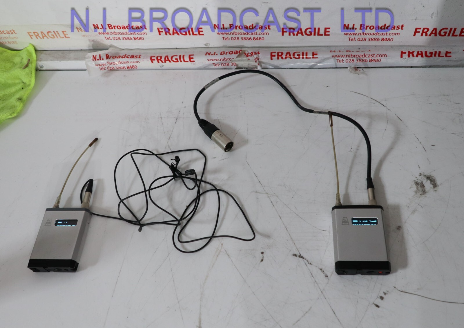Audio ltd wireless microphone beltpack with RX  TX and lapel sony ecm-77bpt mic