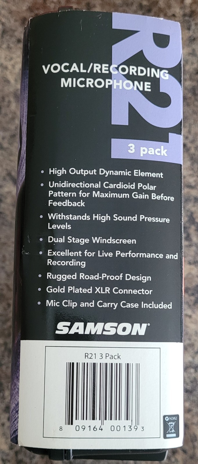 Samson R21 Dynamic Vocal Microphone 3pack NEW!!