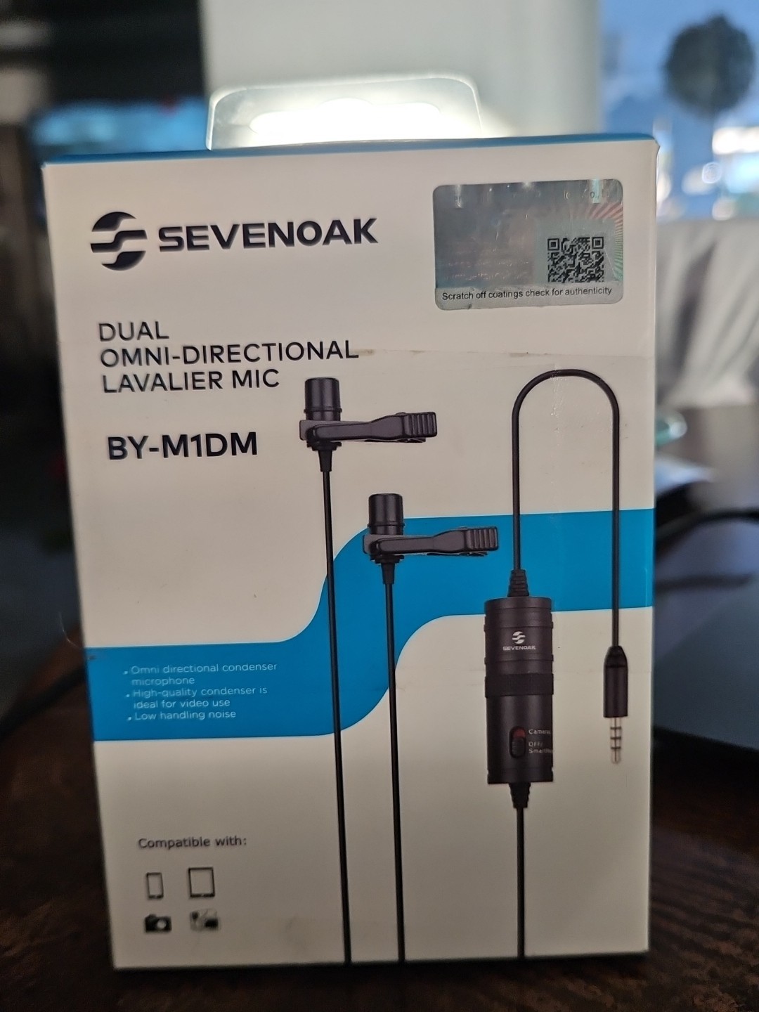 Dual Omni-Directional Lavalier Microphone – SEVENOAK BY-M1DM + MOVO USB Adapter