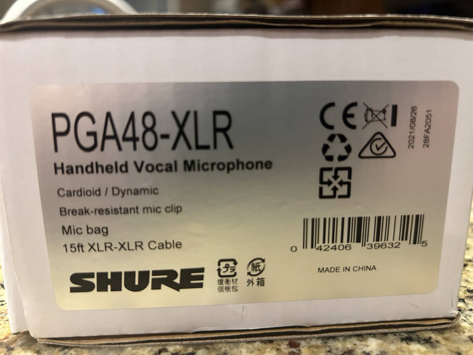 Shure PGA48-XLR Cardioid Dynamic Vocal Microphone