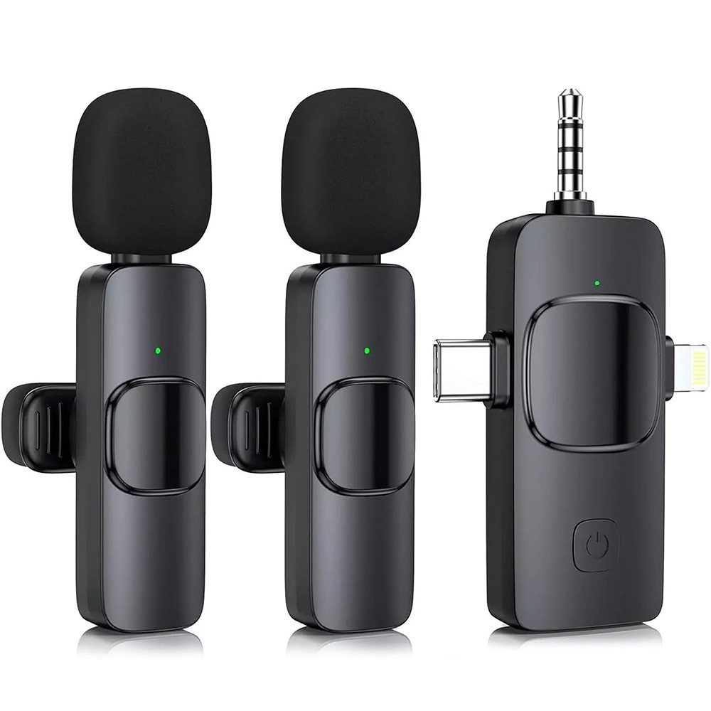 3.5mm Jack Lavalier Microphone Wireless Audio Video Recording For Android/iphone
