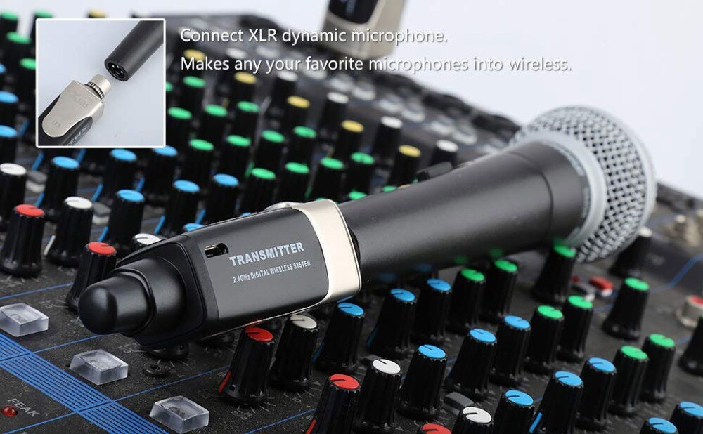Xvive XV-U3 Microphone Wireless System Dynamic Microphone Audio Mixer Digital