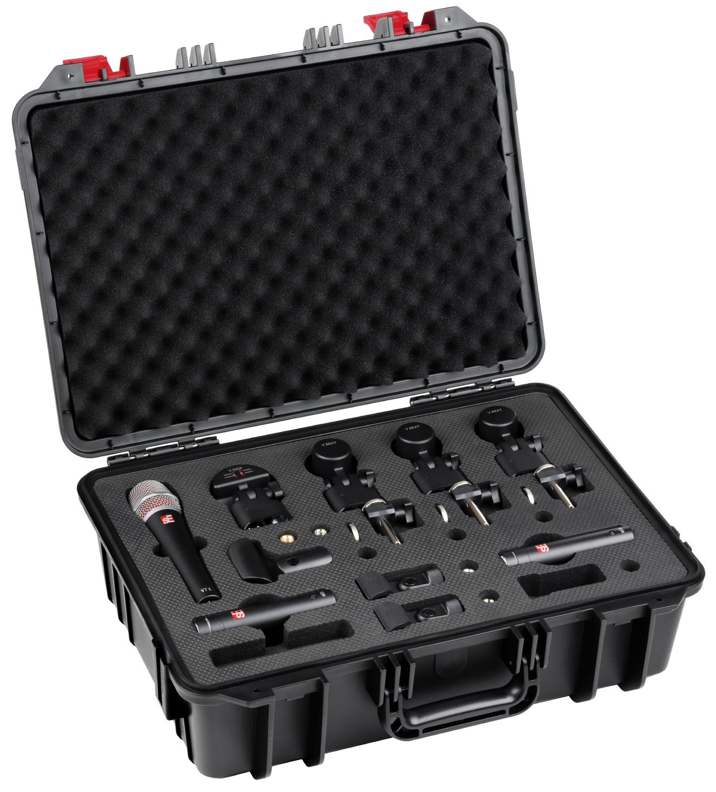 Se Electronics V Pack Arena Drum Microphone Kit: V KICK/Beat/V7 X/sE8+Clamp+Case