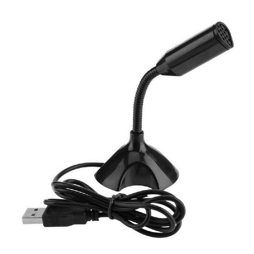 USB Computer Mini Condenser Microphone Stand Recording Mic For Desktop PC/Laptop