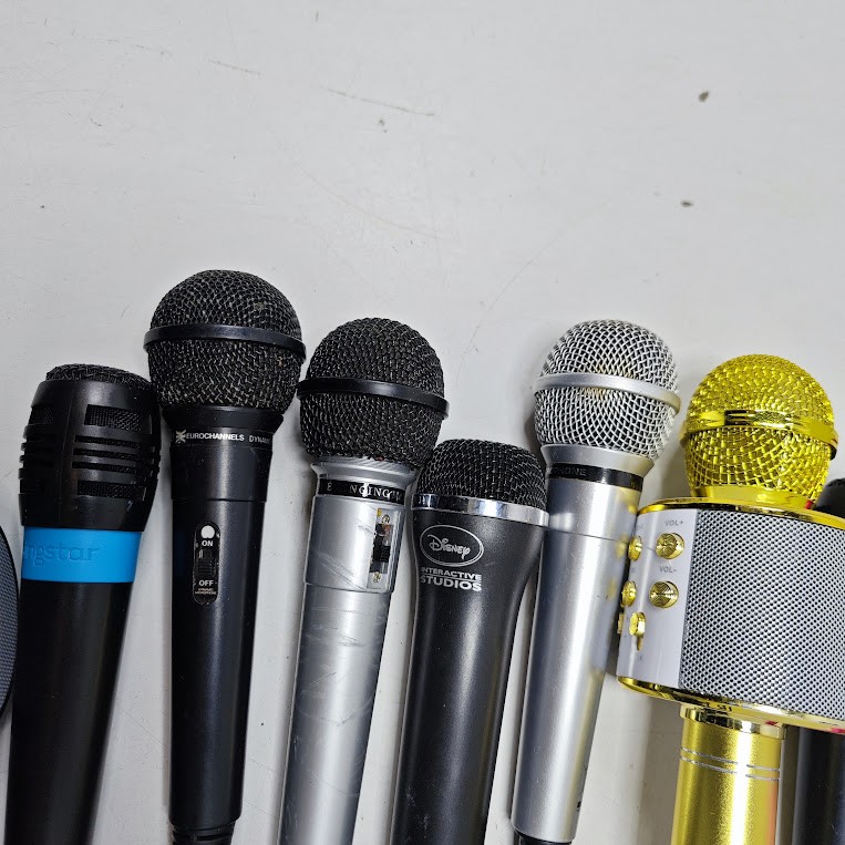 Lot of 10 Microphones – Untested, Signs of Use, Various Models