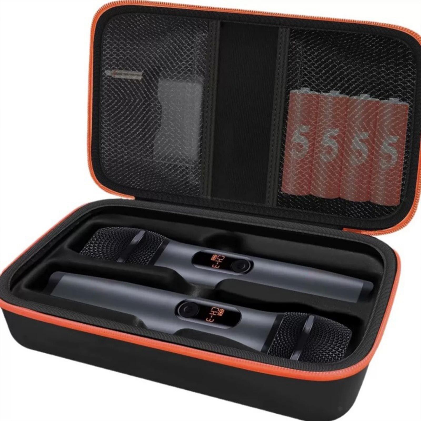 Handheld Microphone Travel Bag Fit 2 Mic Capacity Accessories for Receiver,