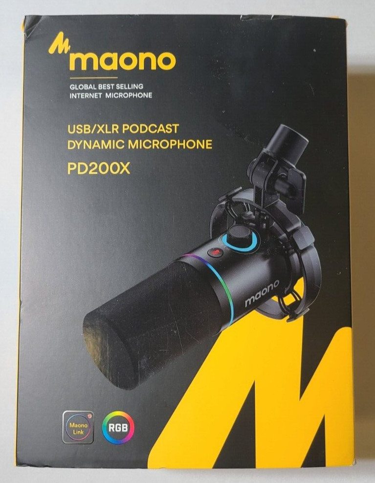 Maono PD200X USB/XLR Podcast Dynamic Microphone (Black)