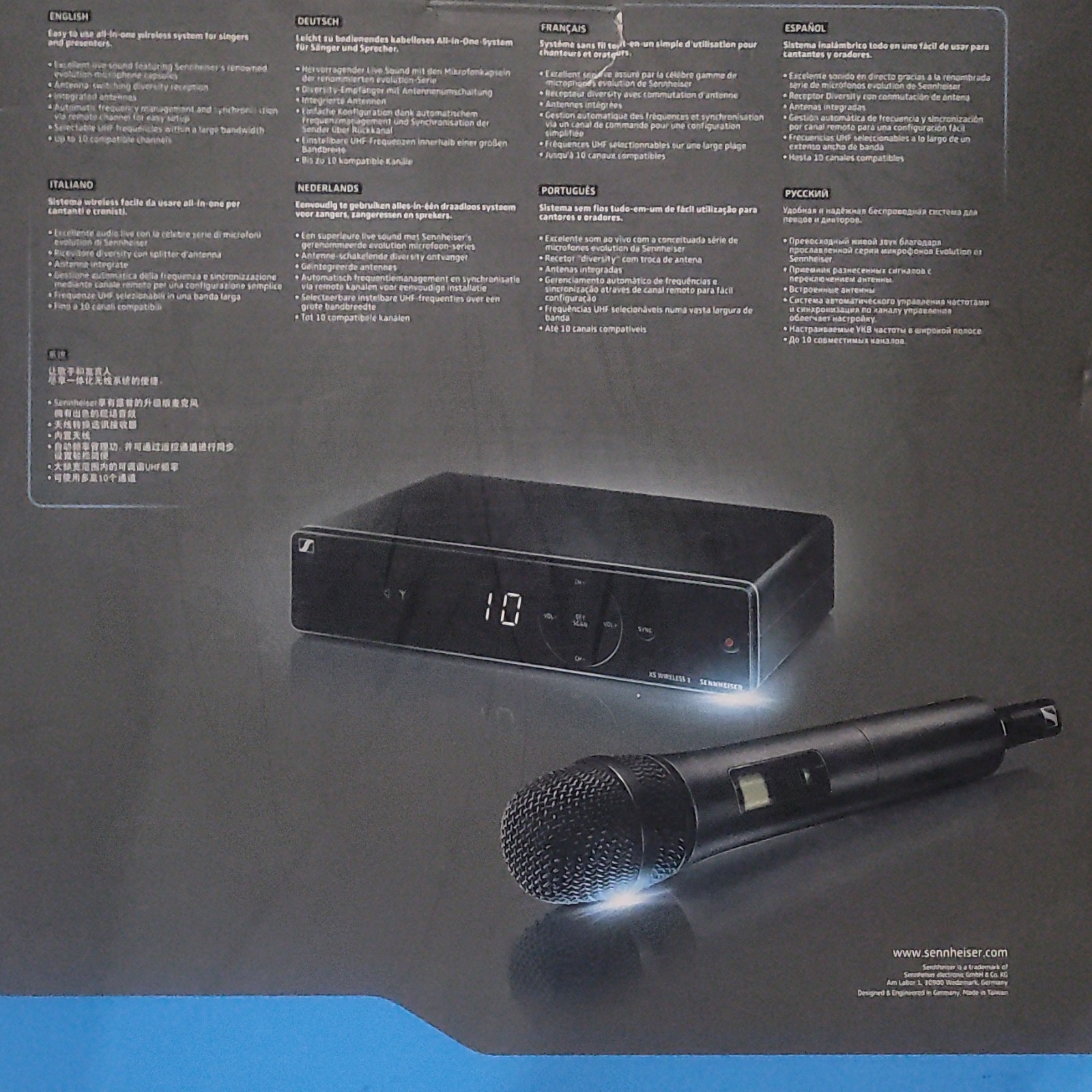 Sennheiser XS Wireless 1 Wireless Vocal Set Handheld Mic System, Black