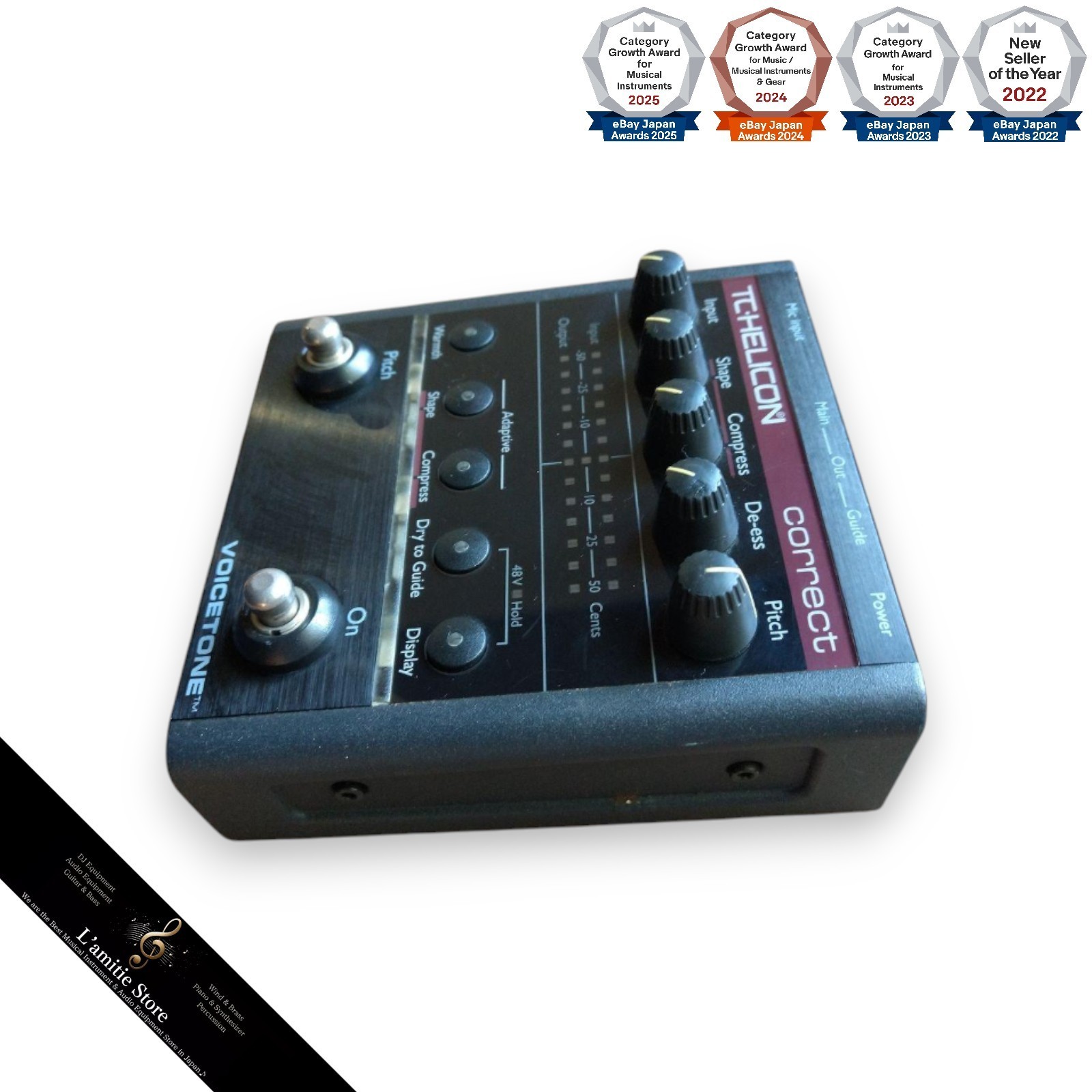TC-Helicon VoiceTone Pitch Correction XT Correct Vocal Effect Pedal TCHelicon JP