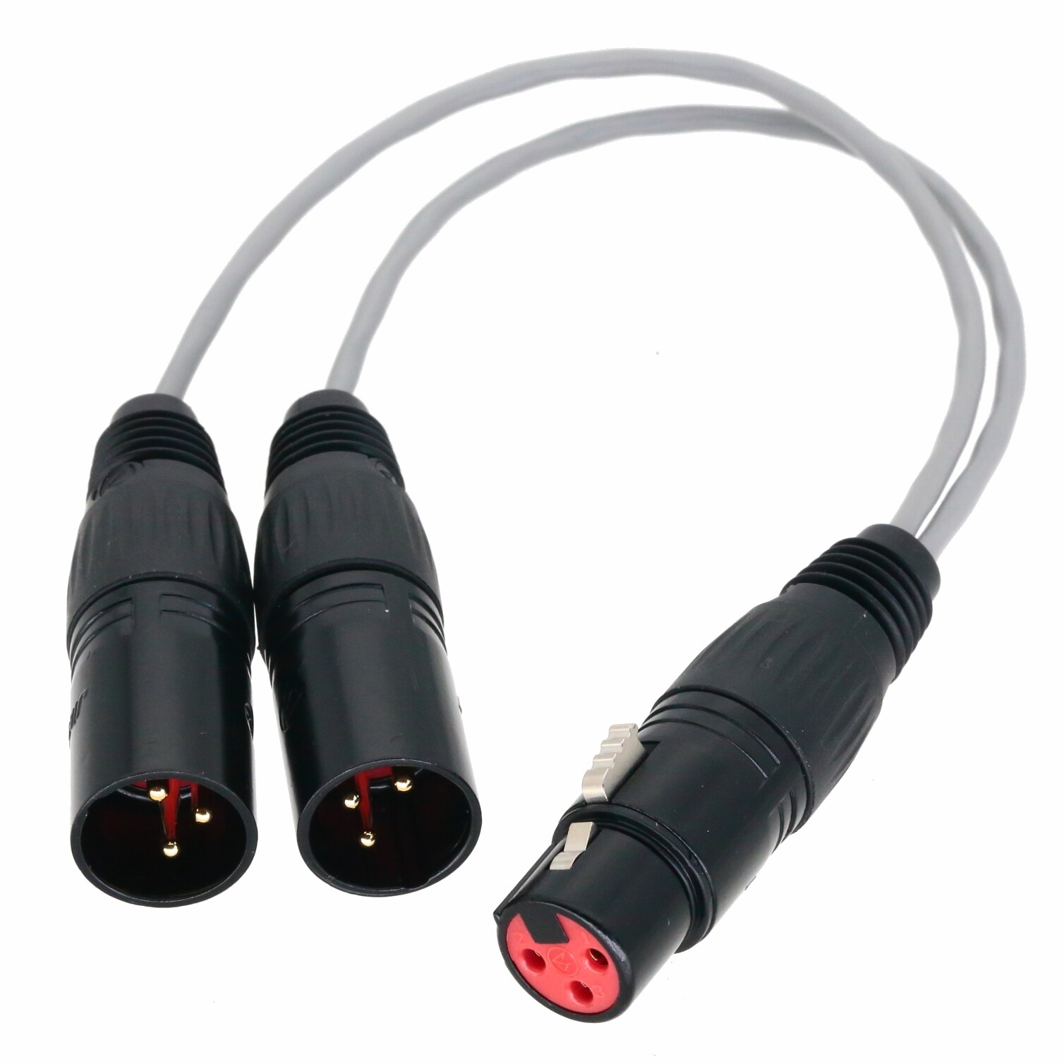 XLR 3Pin 1 Female to 2 Male 1F2M 8” Canare L2B2AT Audio Splitter Balanced Cable