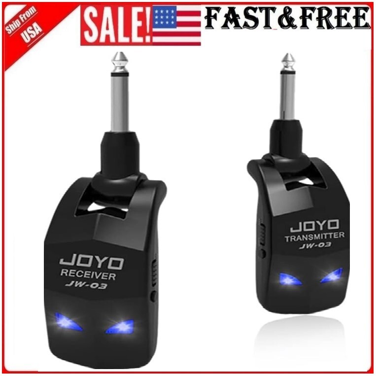 2.4GHz Wireless Guitar System 4 Channels for Guitar Bass Electric Instruments