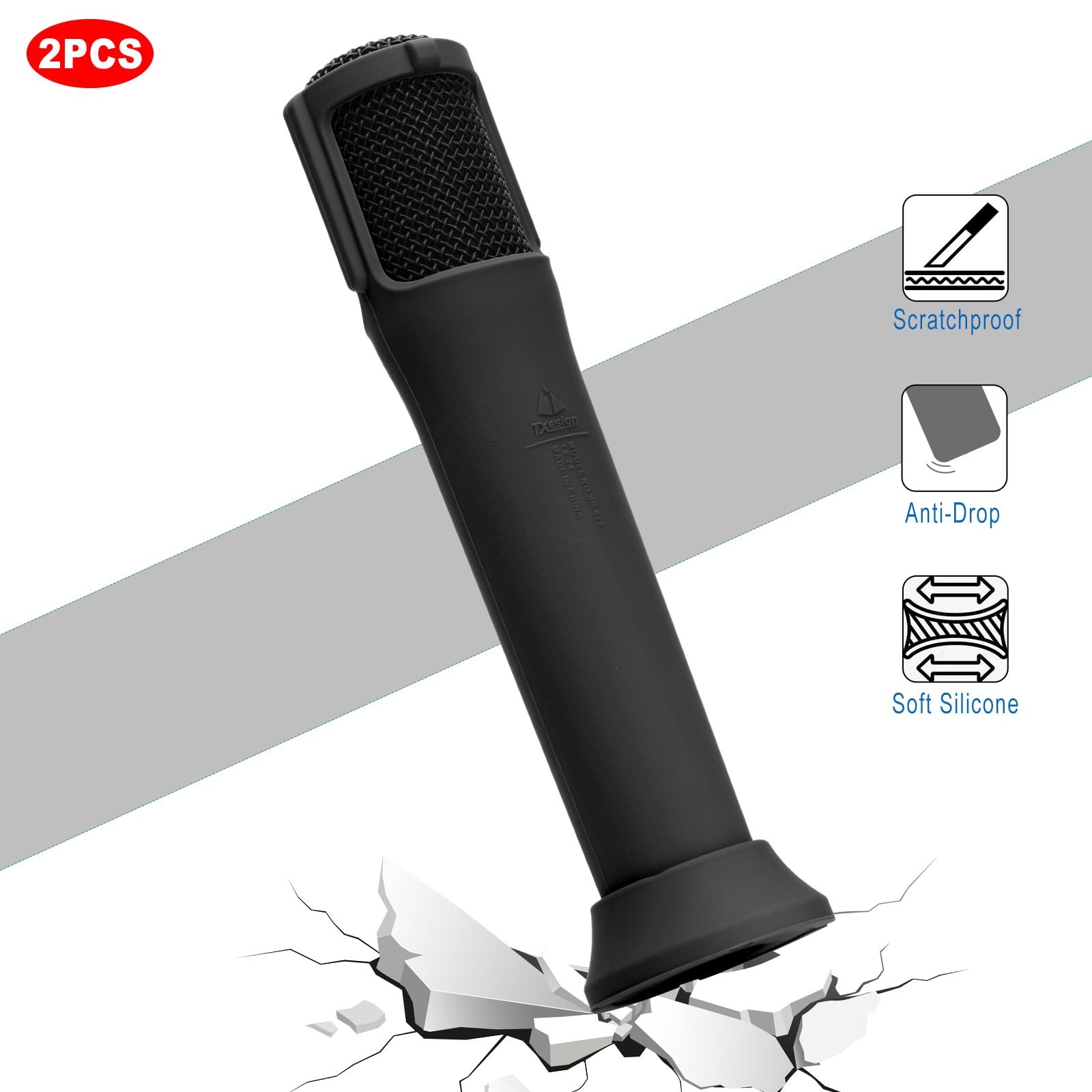 Silicone Case for JBL PartyBox Wireless Microphone Rechargeable Battery-2 Pac…