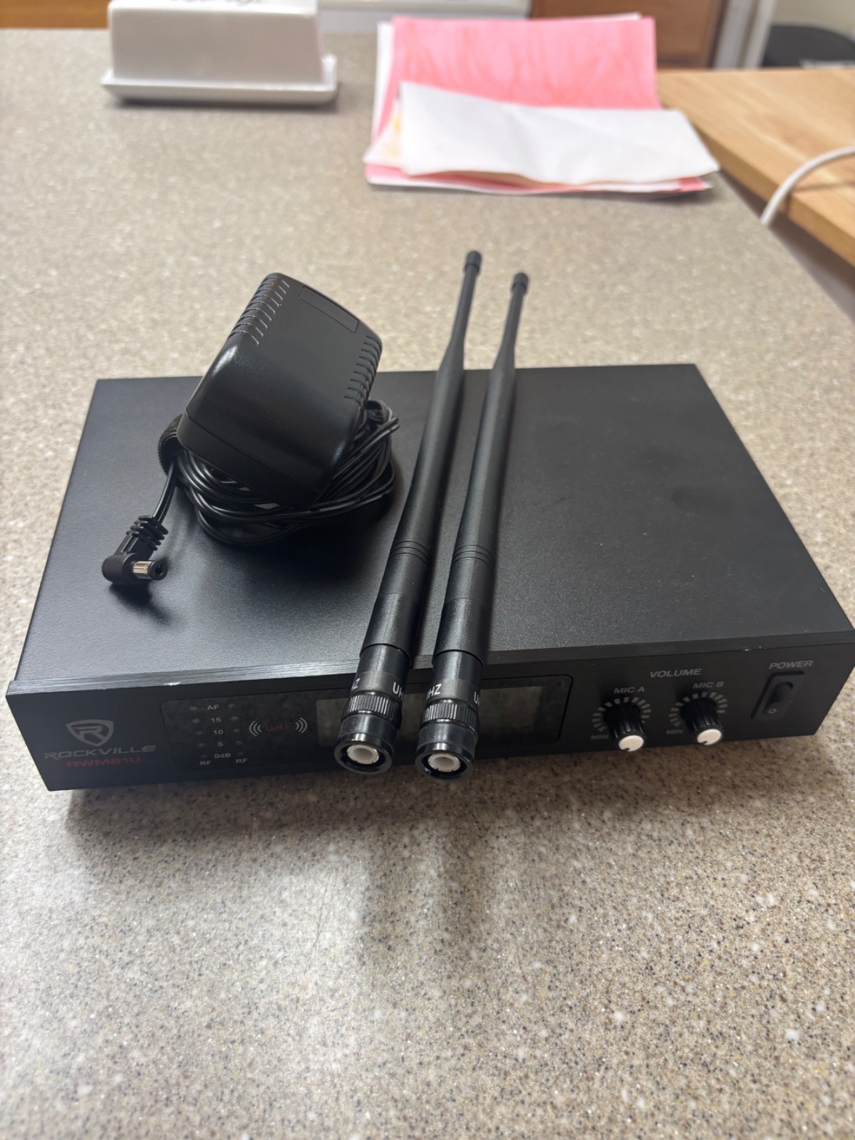 Rockville RWM1203VH Dual UHF Headset & Guitar Wireless Microphone System