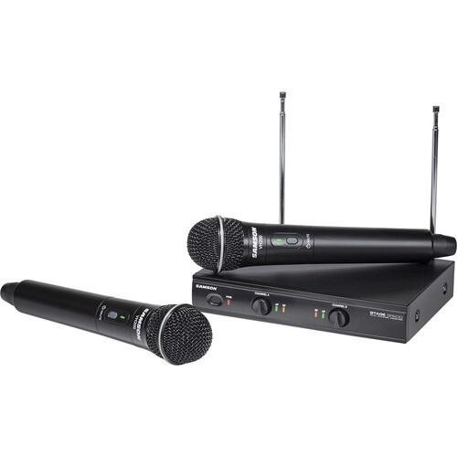 Samson Stage SR200 Dual Wireless Vocal System with 2 Dynamic Q6 Mics
